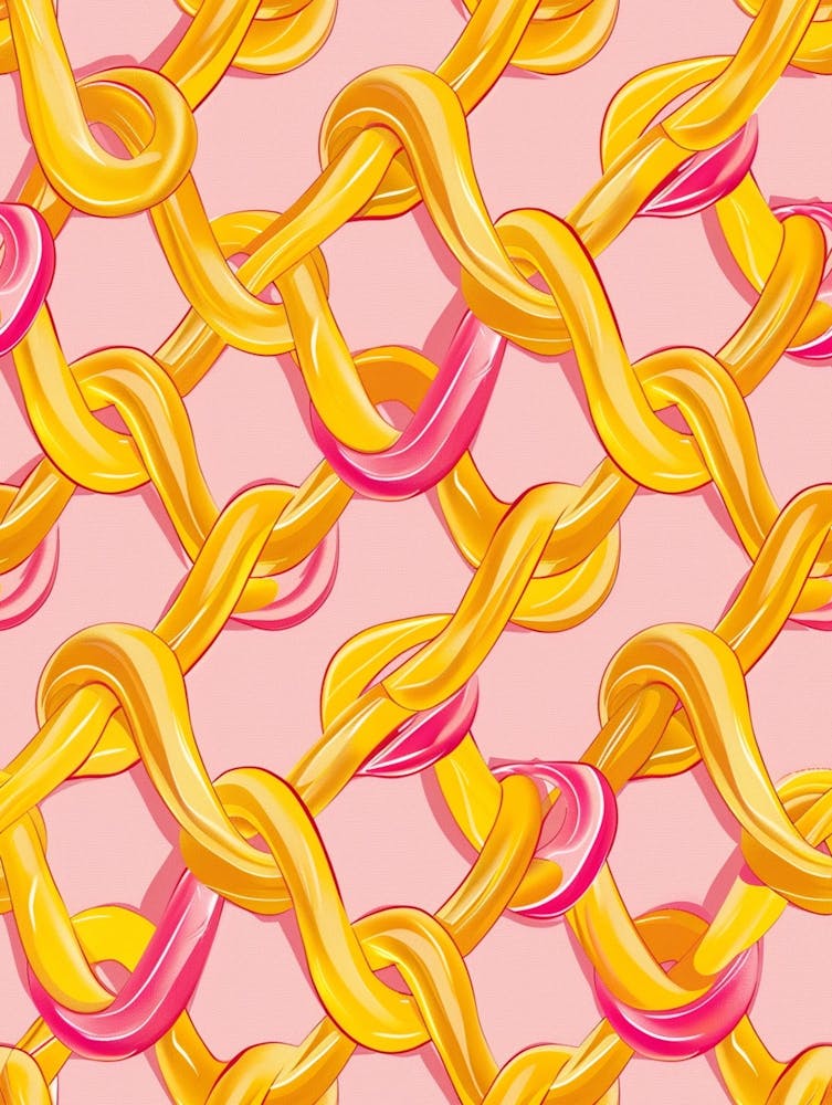 Pink And Yellow Seamless Pattern
