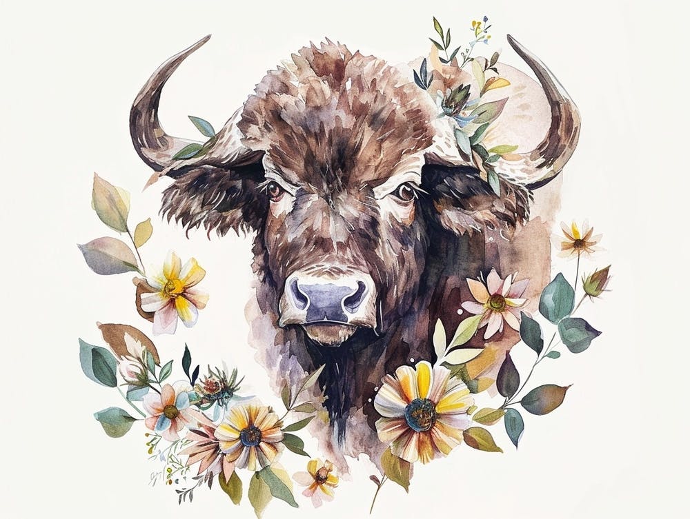 Little Floral Buffalo 1