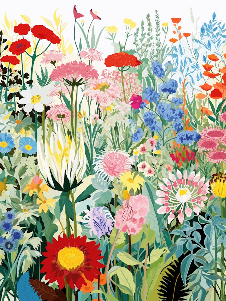 Monets Garden Usa Modern Illustration 3