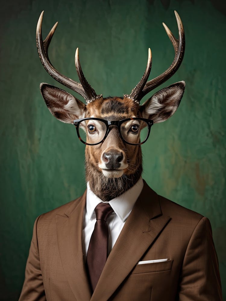 Deer in Brown Suit