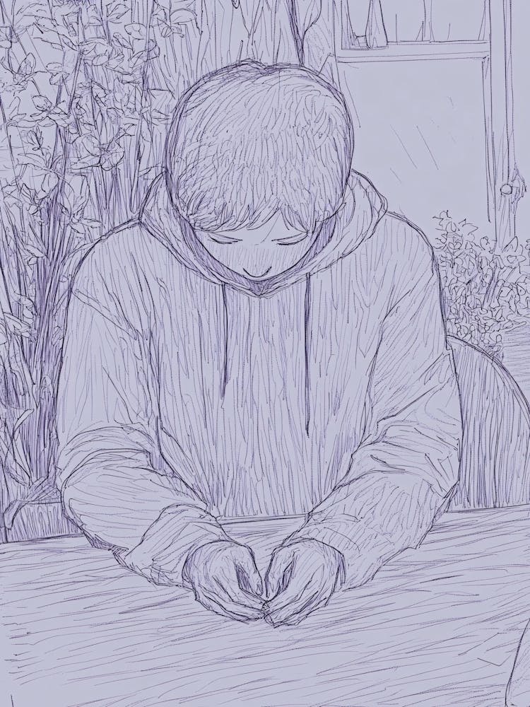 Boy At A Table