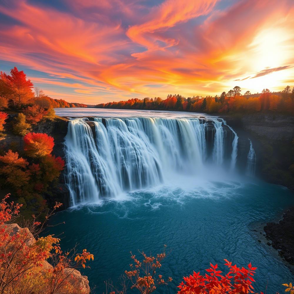 Sunset At Niagara Falls