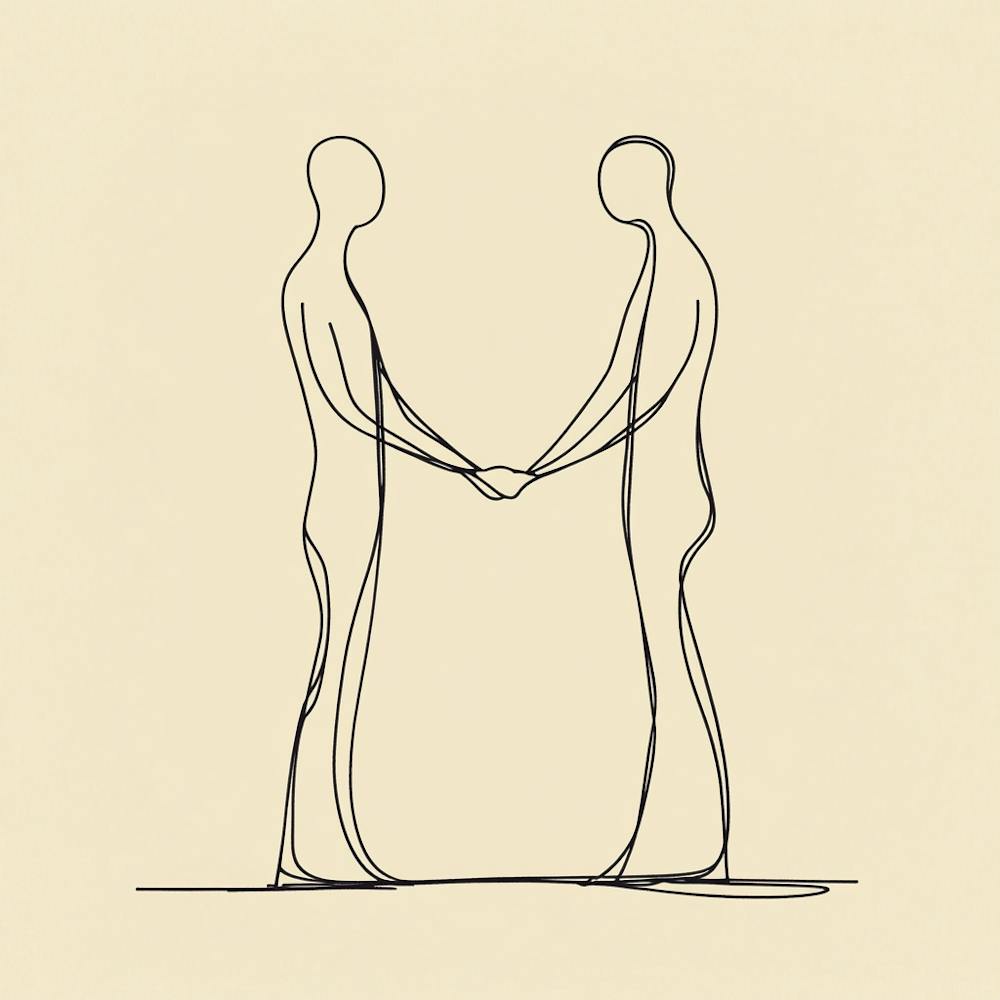 Two People Holding Hands
