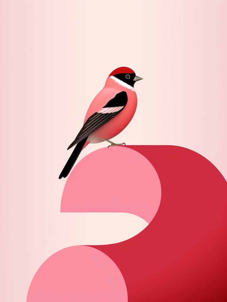 Minimalist Finch 4 Illustration
