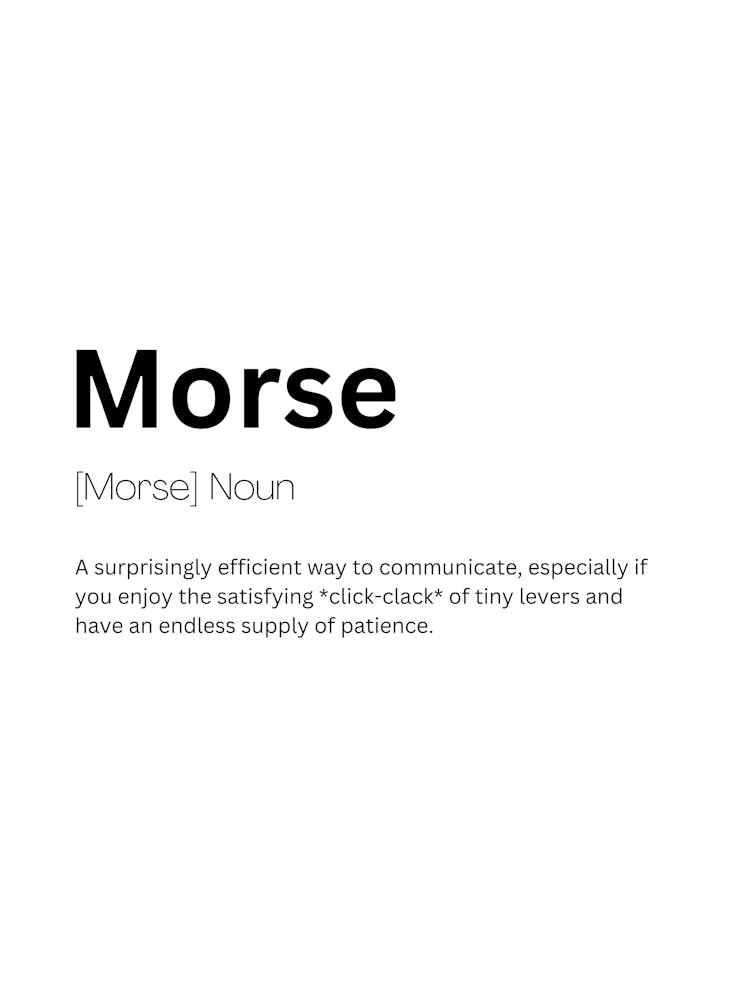 Morse Definition Meaning