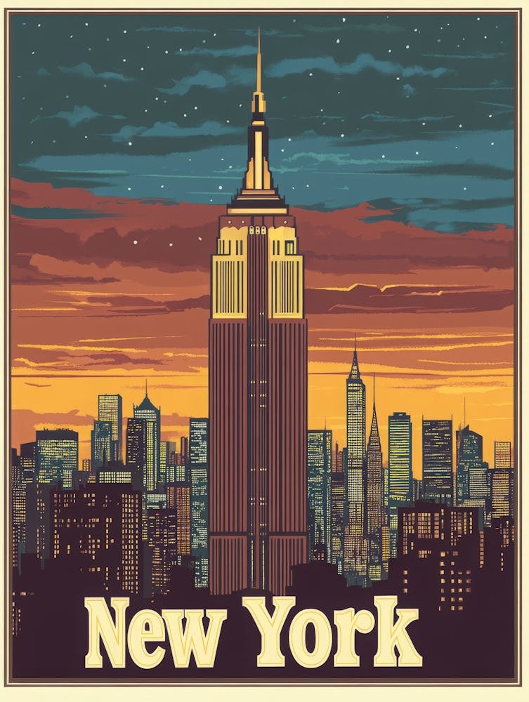 Aihrgdesign A Vintage Travel Poster Of New York Featuring The Fc00e658 490b 4c8b 84c6 7192310b7caf 3