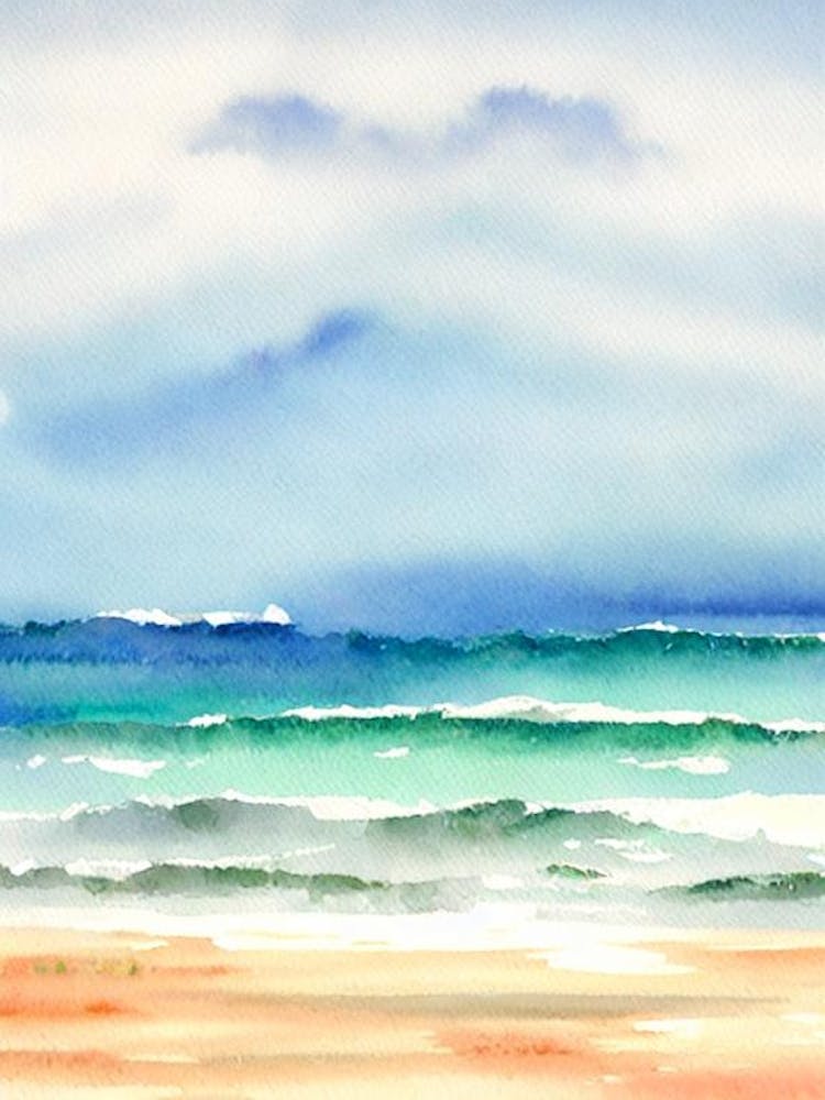 Radisson Beach, Bali, Indonesia Watercolour