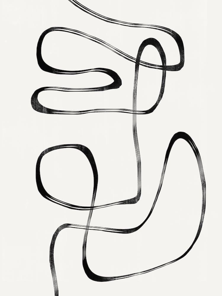 Minimalism Line Art Brush Abstract Drawing