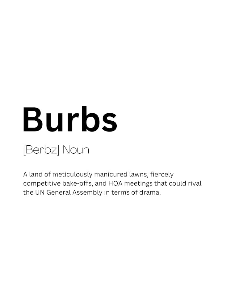 Burbs Definition Meaning