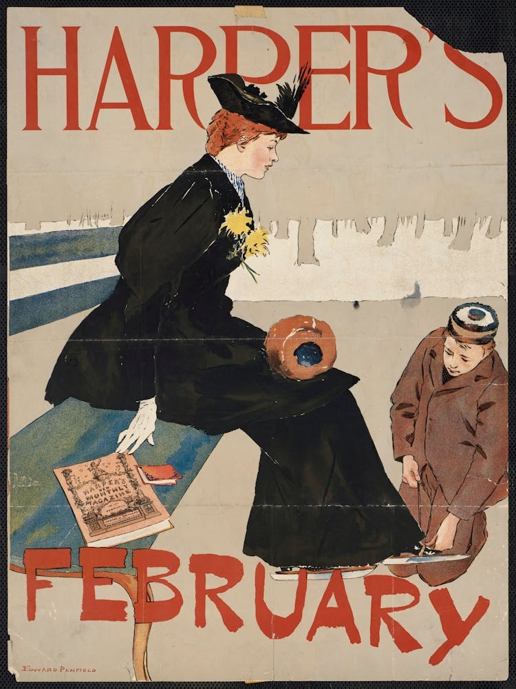 Harper's February , Edward Penfield