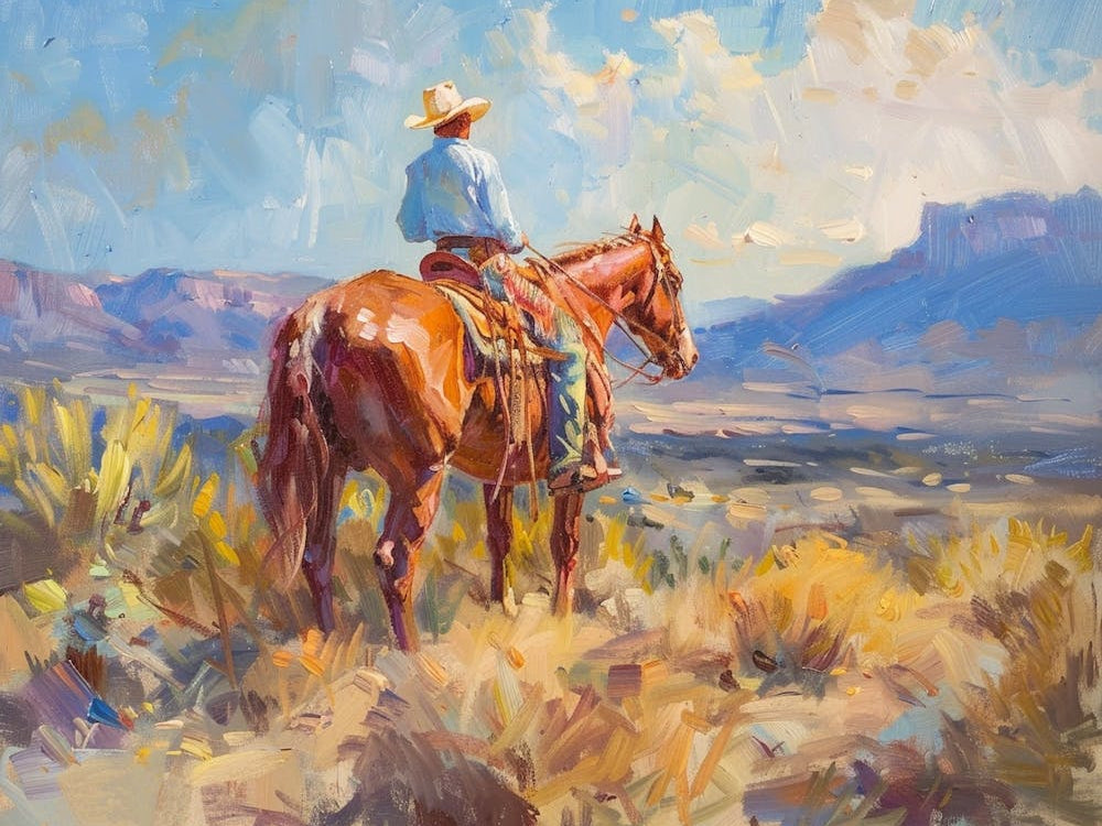 Cowboy In Sonoran Desert Arizona 2