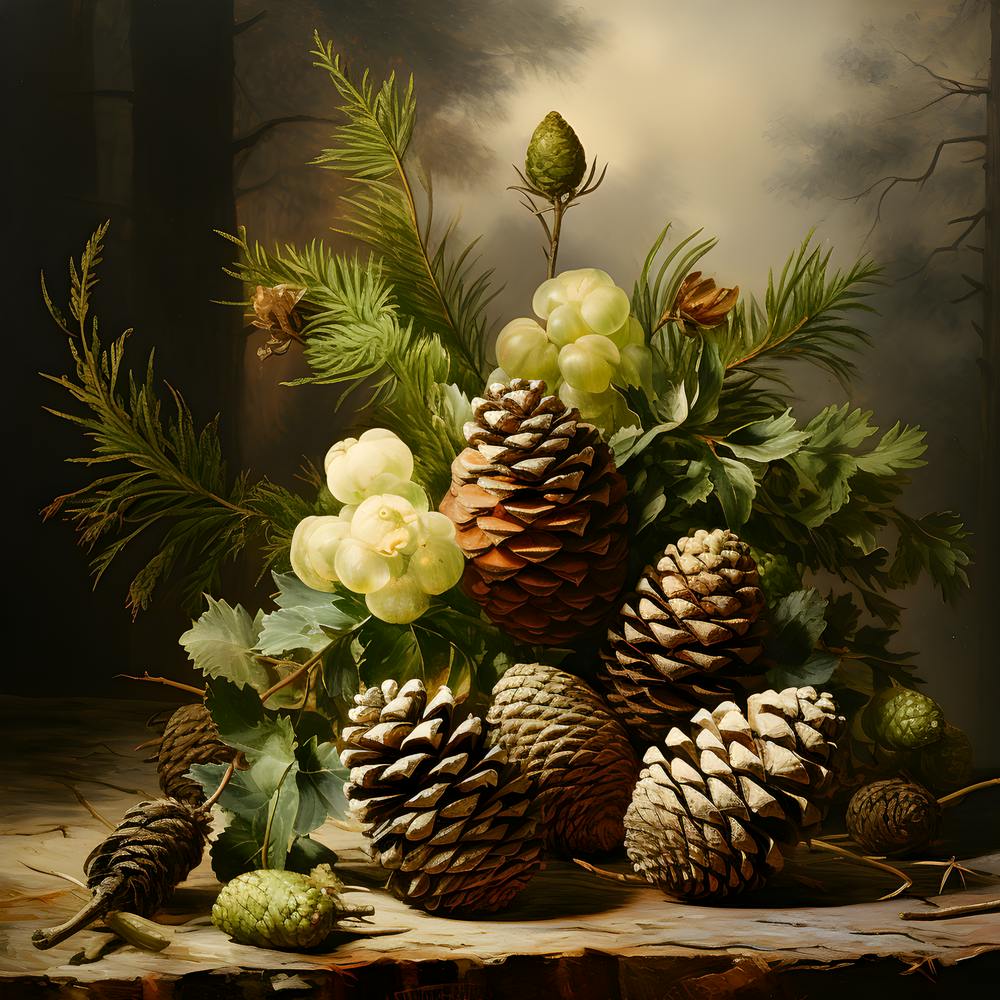 Vintage Pine Cones Artistry