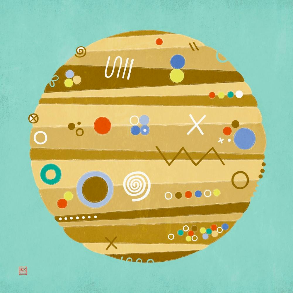 Jupiter On Vacation Meditative Mandala