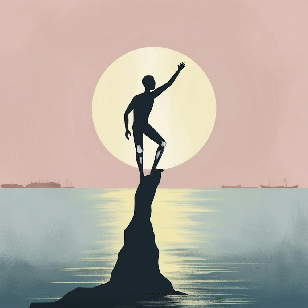 Man On A Rock