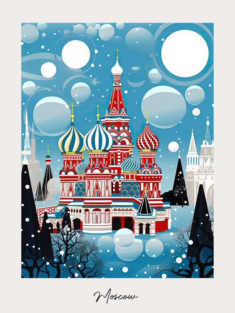 Poster Of Moscow, Illustration In The Style Of Pop Art 4
