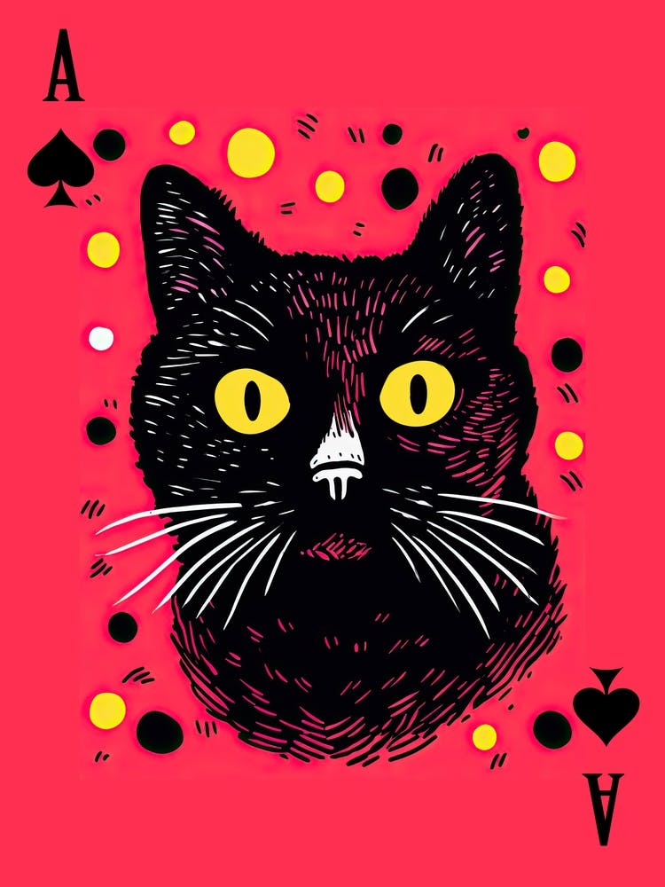 Playing Cards Cat 2 Pink And Black