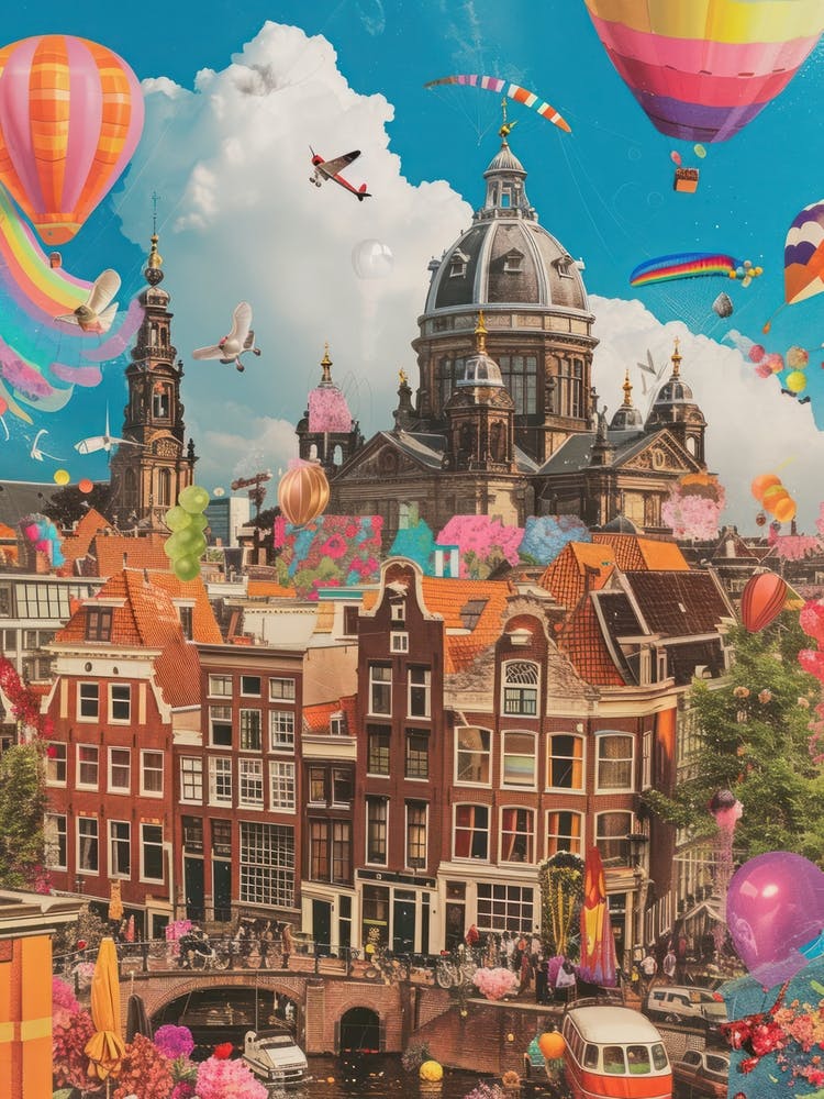 Amsterdam Retro Collage Stil 2