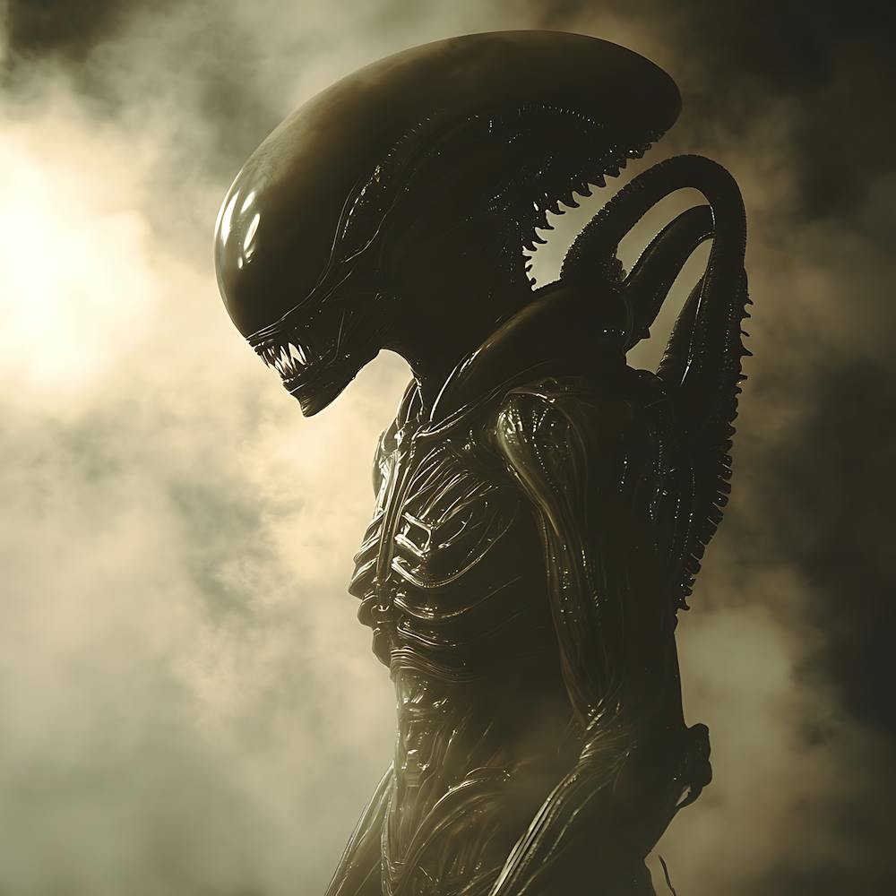 Alien Emerging From Shadows 4