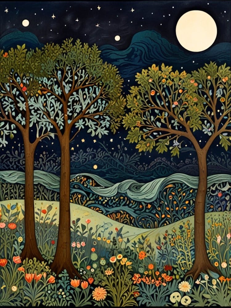 William Morris Night In The Forest 57