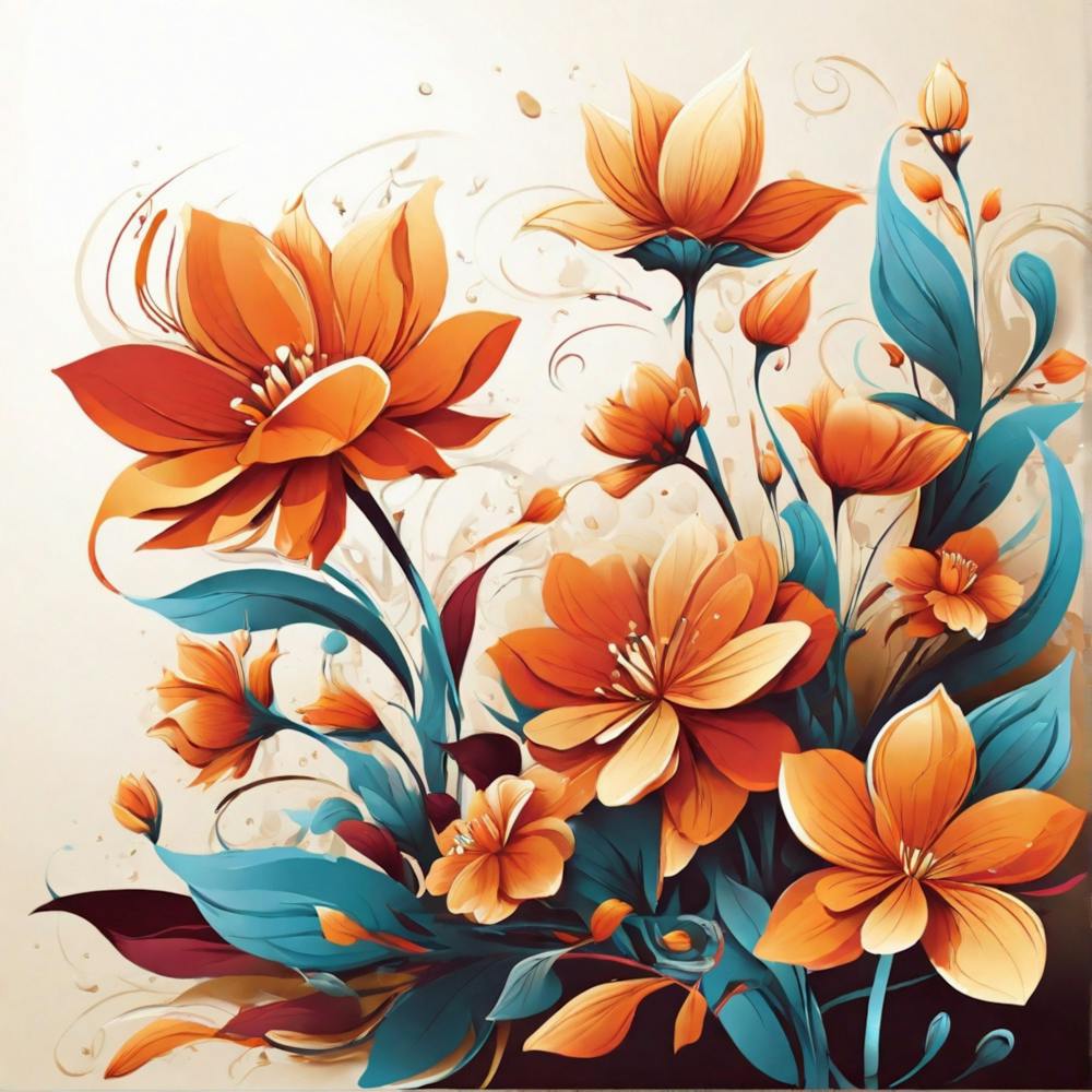 Orange Flowers 1