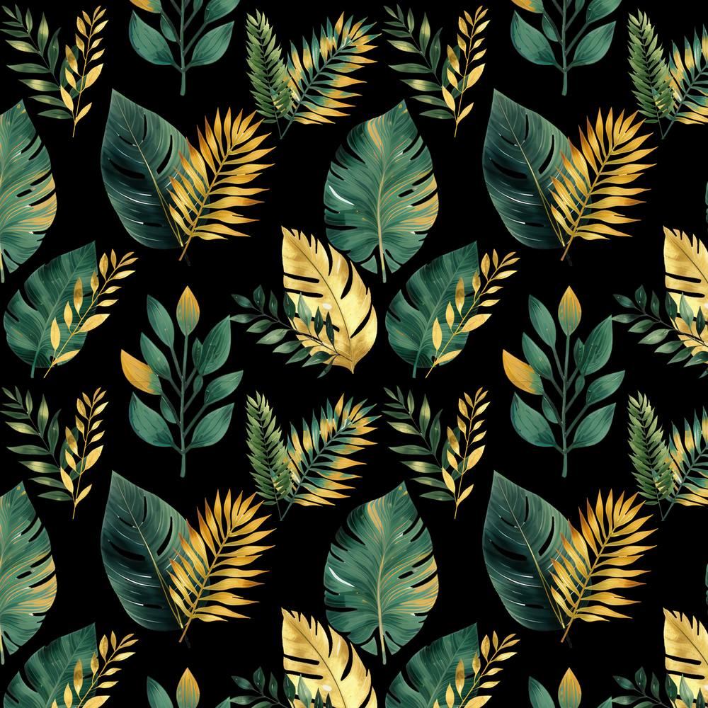 Tropical Leaves Seamless Pattern