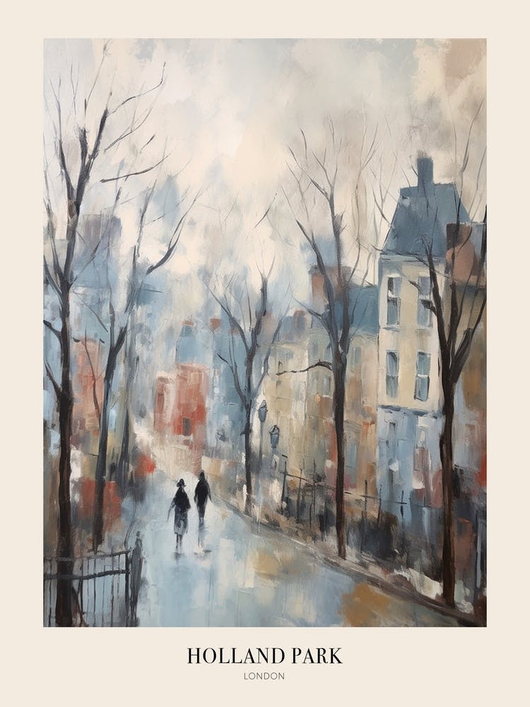 Winter City Park Poster Holland Park London 2