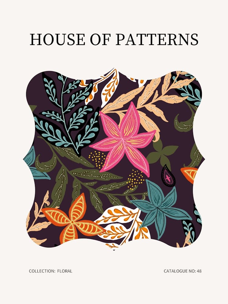 Blumenmuster Poster 48
