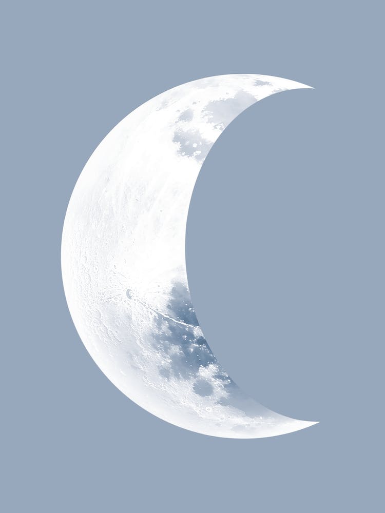 Blue Crescent Moon