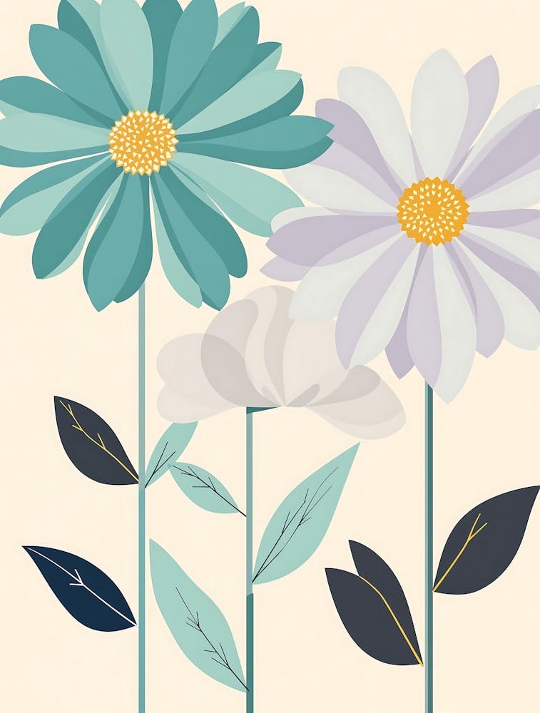 Serene Pastel Blooms in a Dreamy Composition