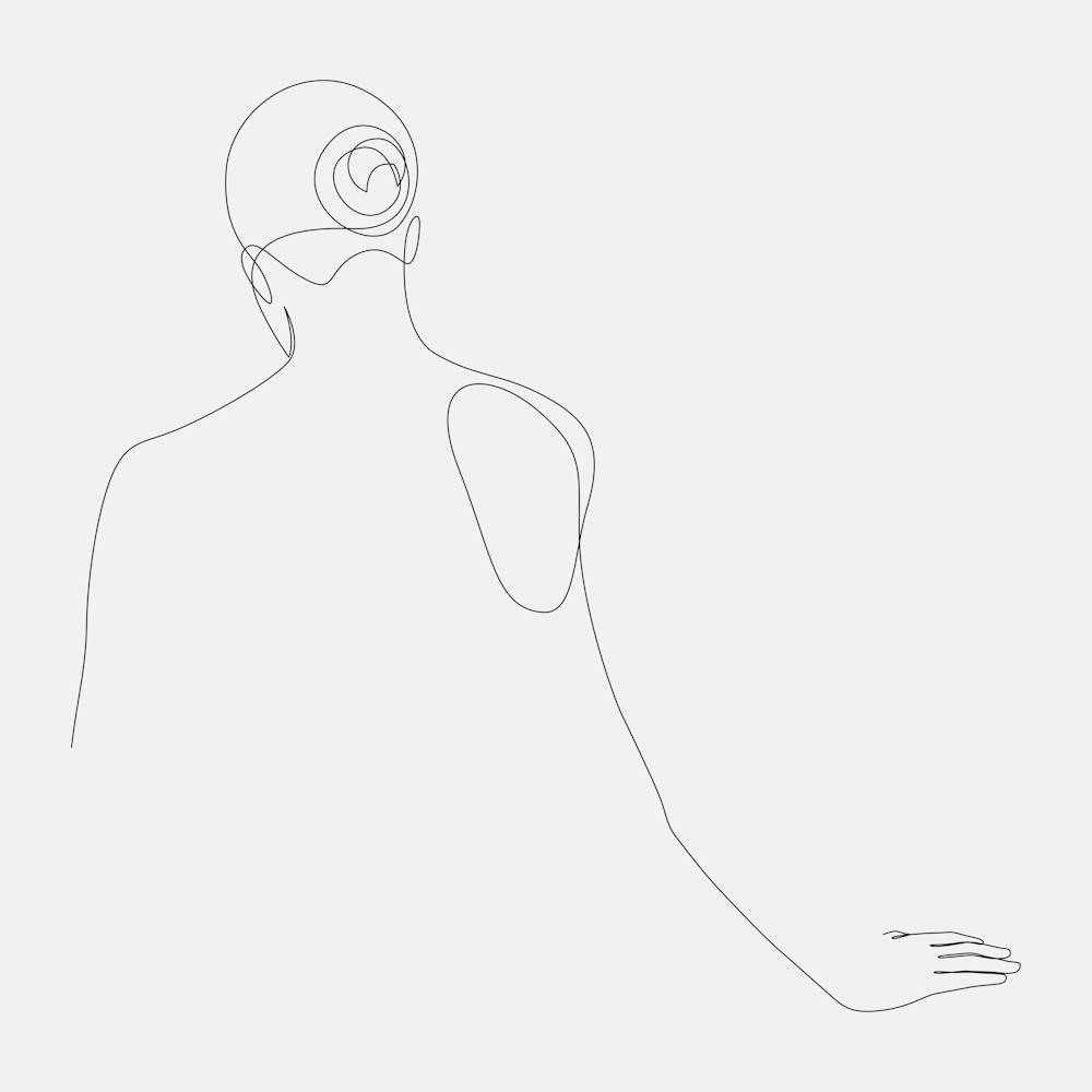 Ecoute - one line art - A2501