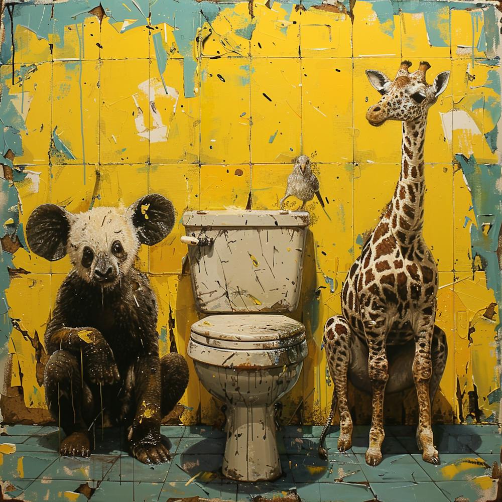 Giraffes In The Toilet