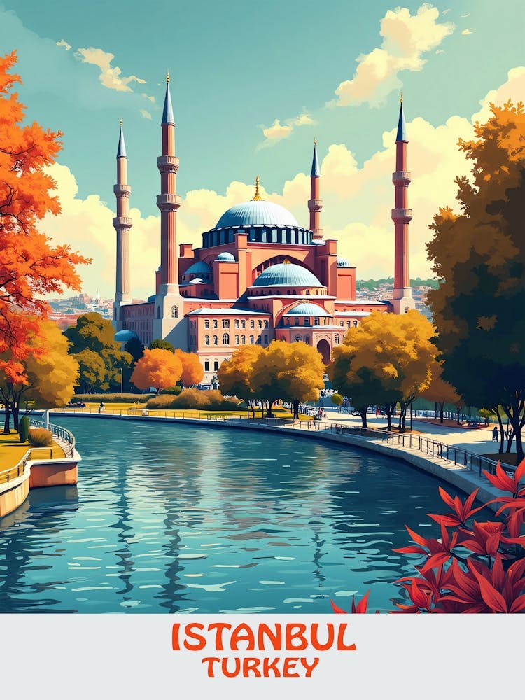 Istanbul, Turkey Travel Poster V 02