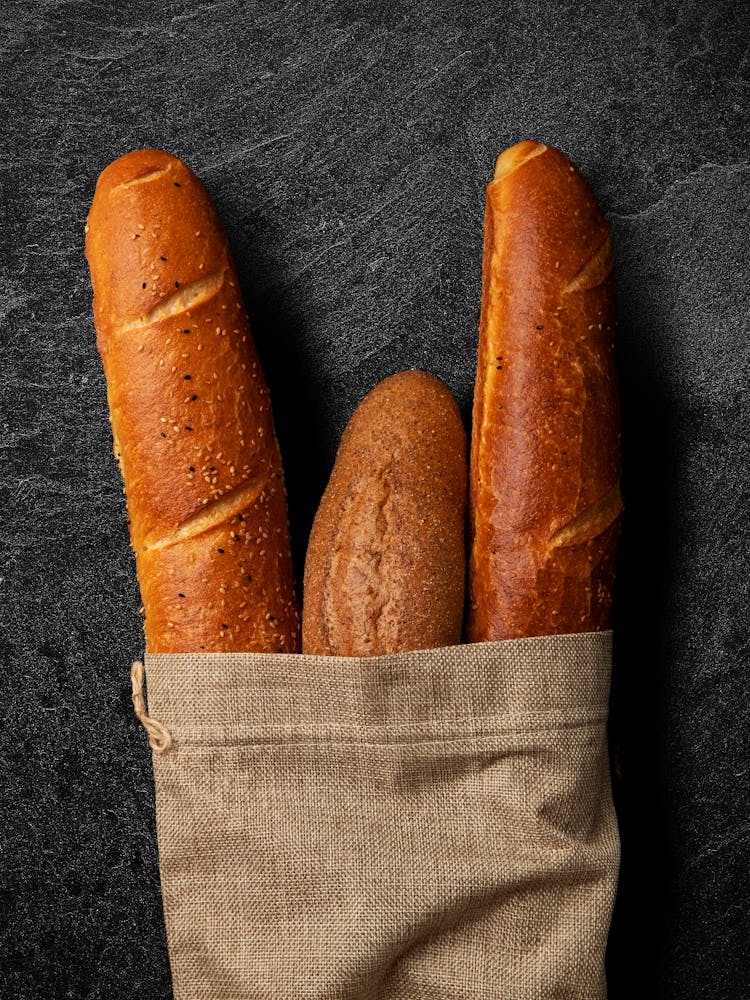 Baguette bread — Food kitchen poster/blackboard, photo art