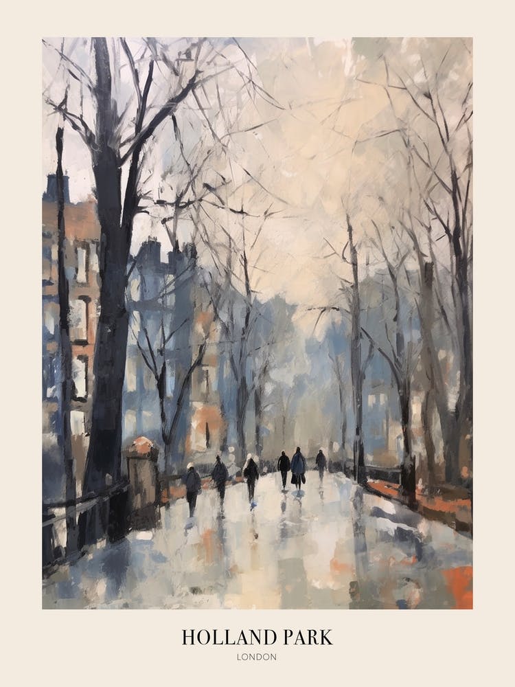 Winter City Park Poster Holland Park London 3
