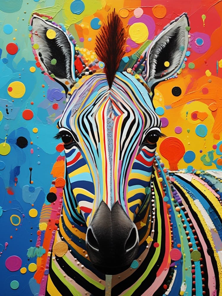Rainbow Dotty Zebra 4