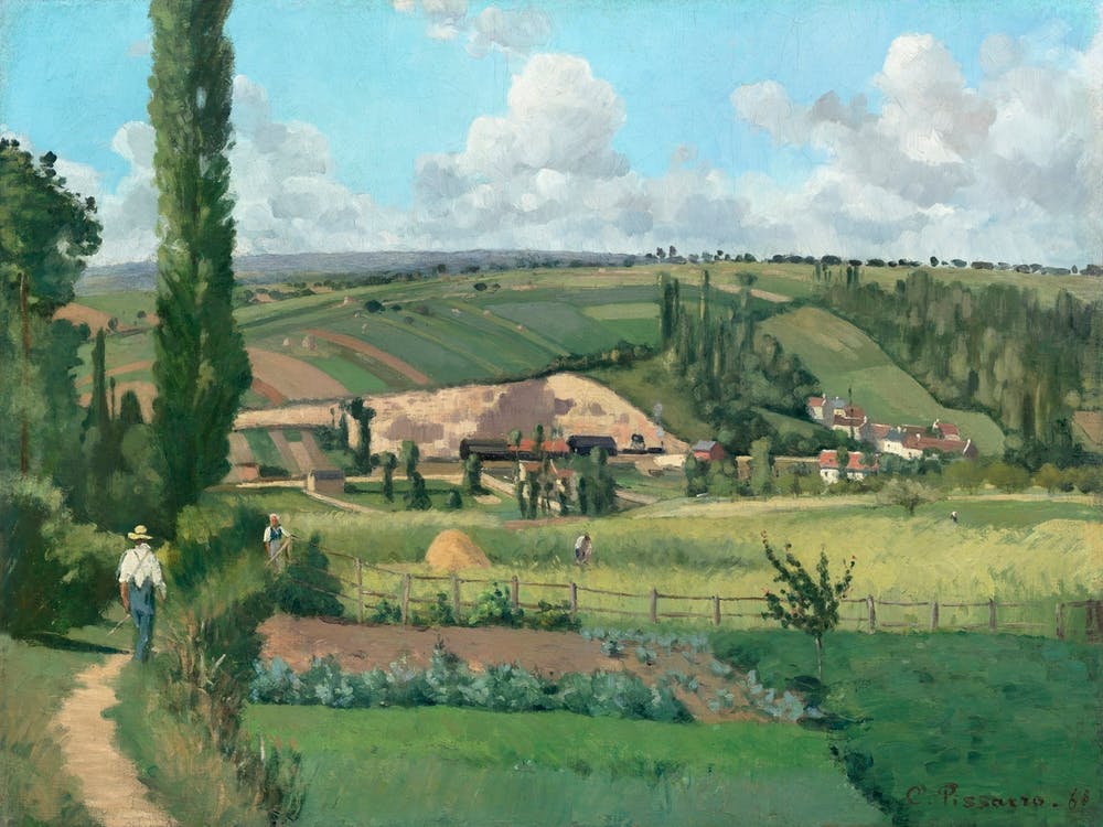 Landscape At Les Pâtis, Pontoise (1868), Camille Pissarro