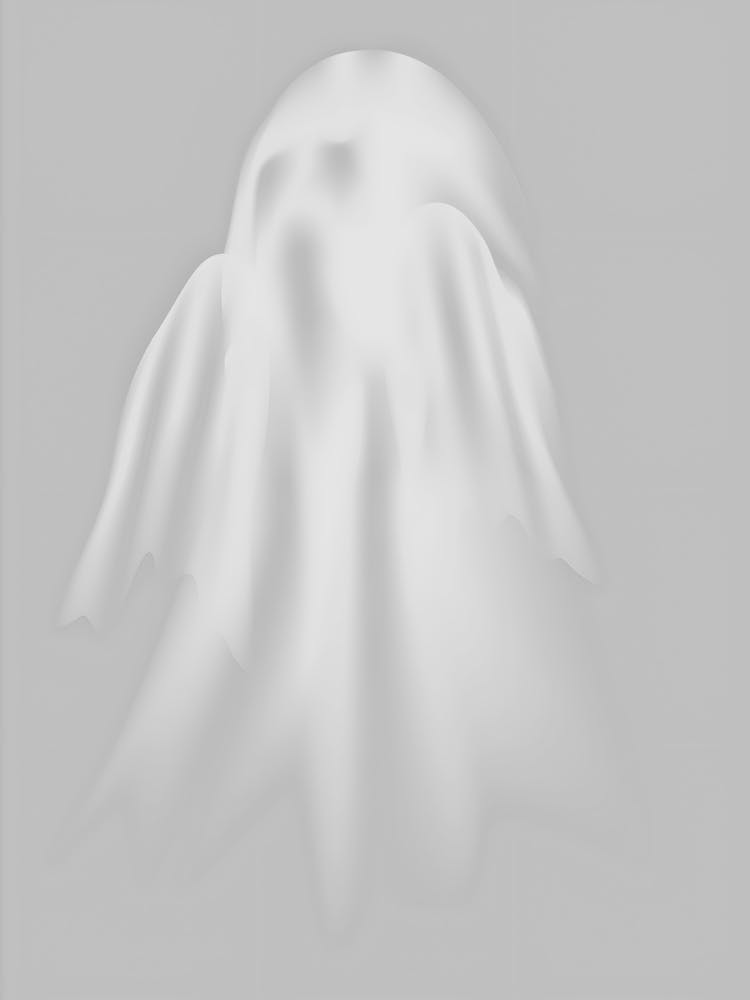 Ghost On A Gray Background