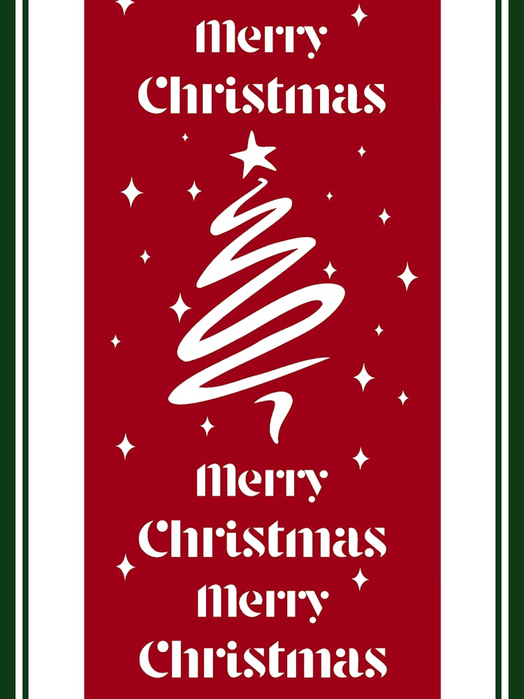 Red Cutout Christmas Sign