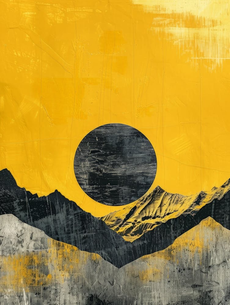 Yellow Mountains Canvas Print