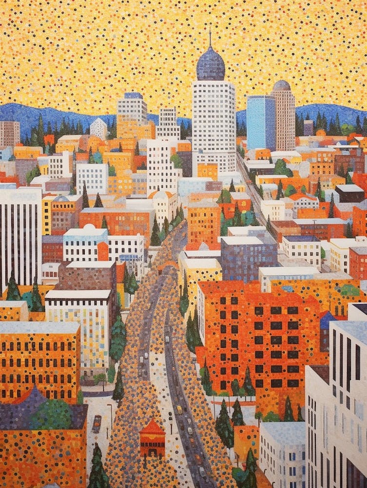 Spokane Washington Pixel Art 10