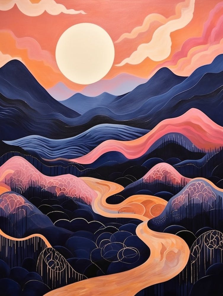 Mountains Abstract Minimalist 6