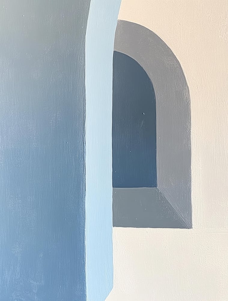 Blue And White Arches