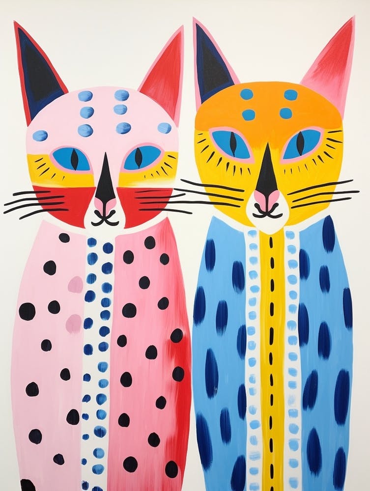 Colourful Kids Animal Art Bobcat