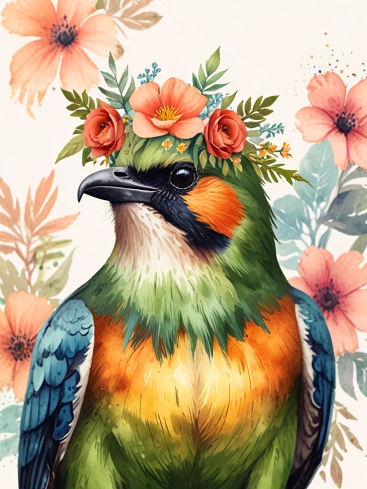 Bird In Flower Crown