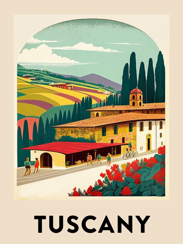 Tuscany 2 Vintage Travel Poster