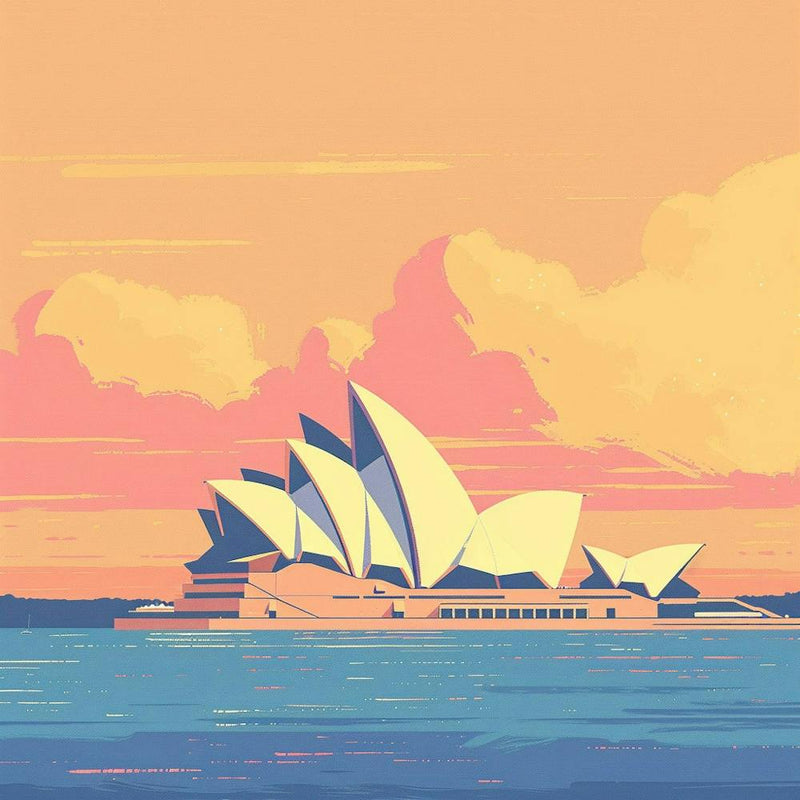 A Sydney Opera House In Sydney Lofi Illustration 1720432824 3