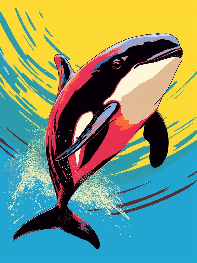 Pop Art Orca Whale 2