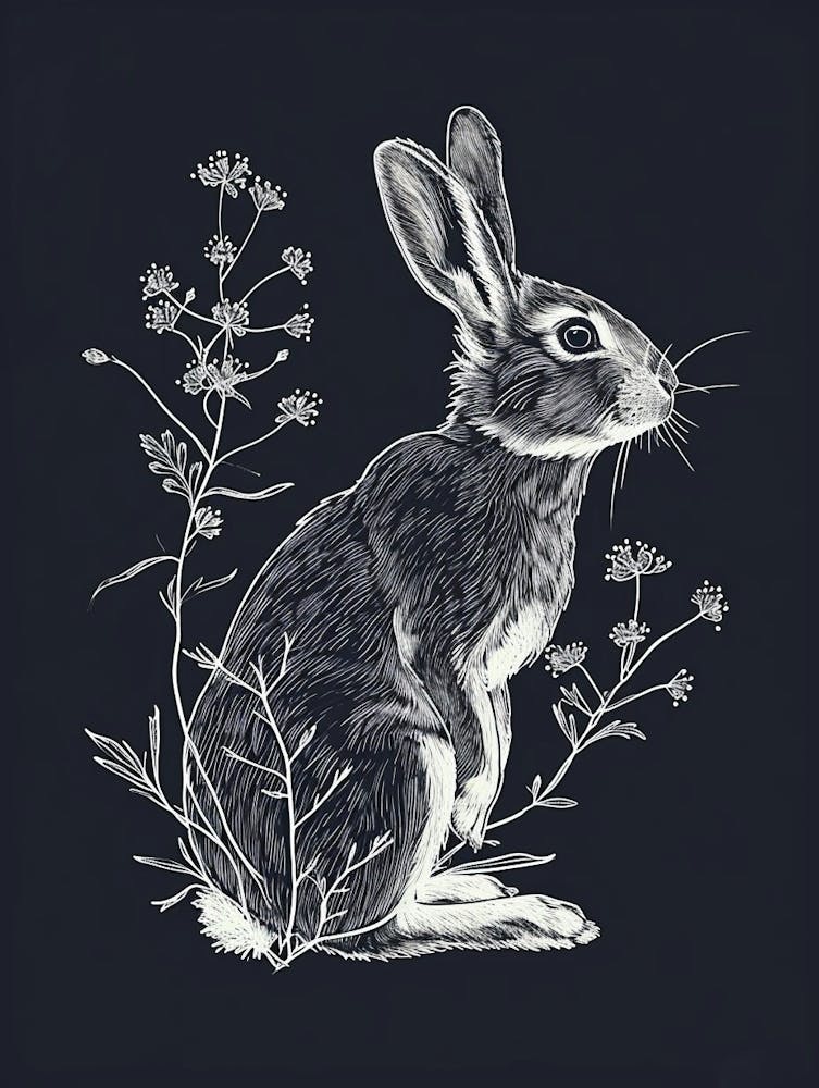 Argente Rabbit Minimalist Illustration 2