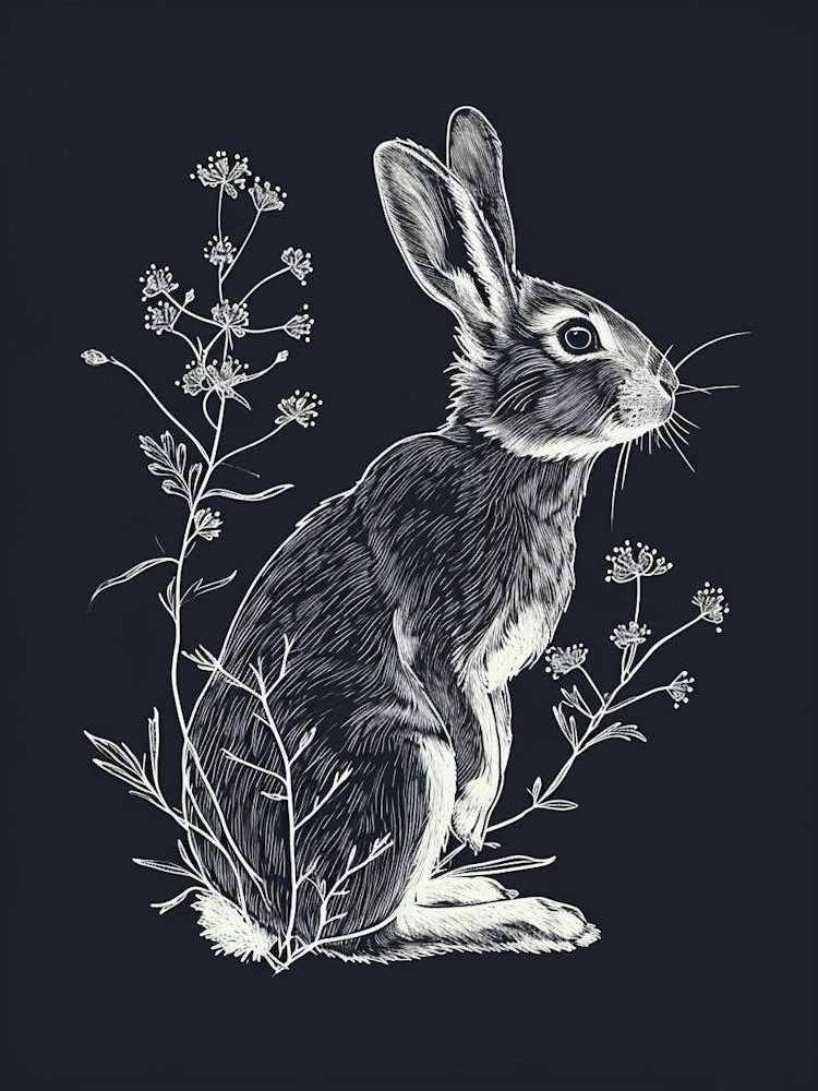 Argente Rabbit Minimalist Illustration 2
