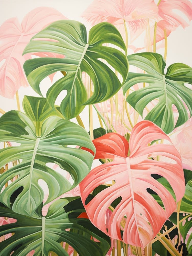 Tropical Plant Painting Monstera Deliciosa 5